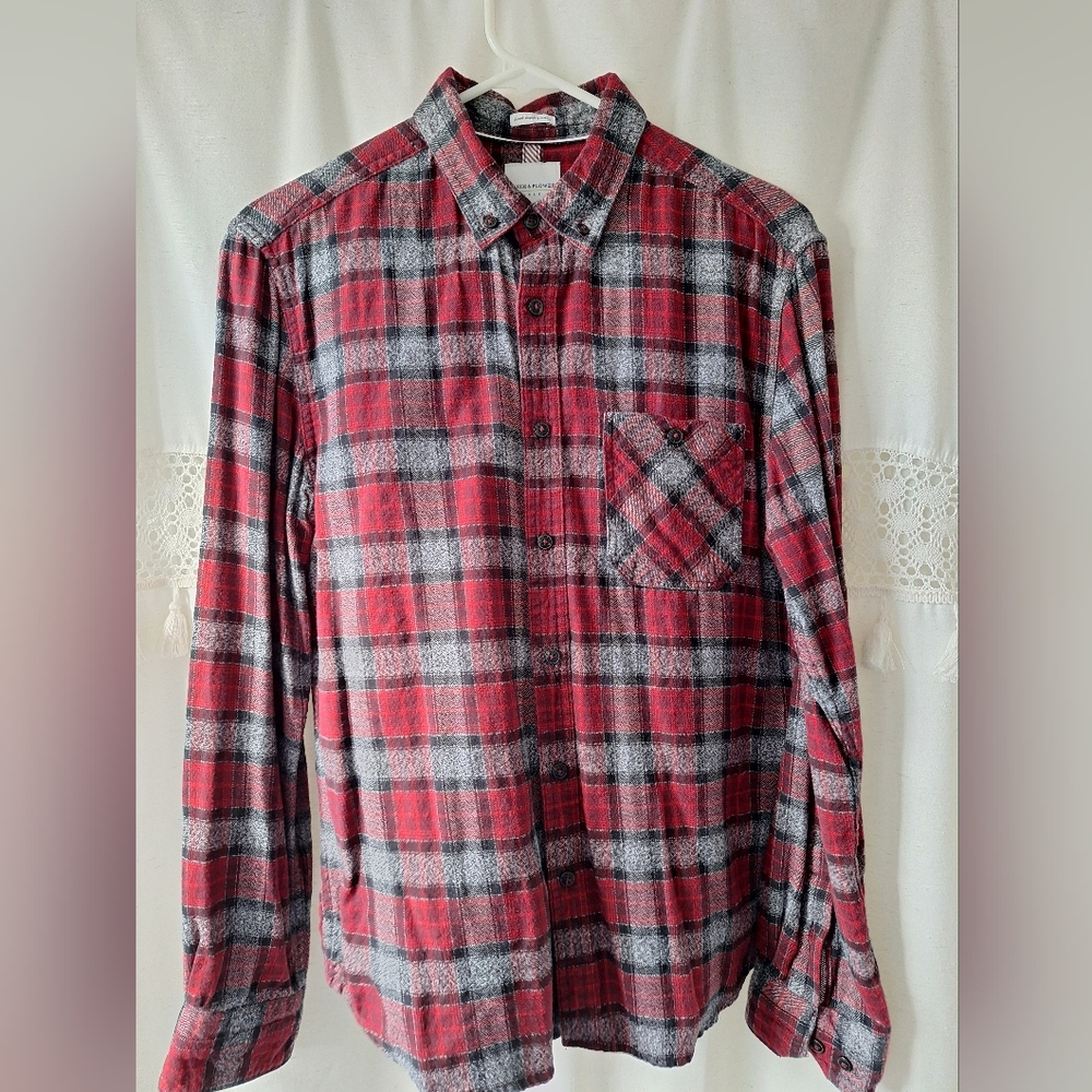 Denim And Flowers Womens Slim Fit 100% Cotton Flannel Button Up Shirt